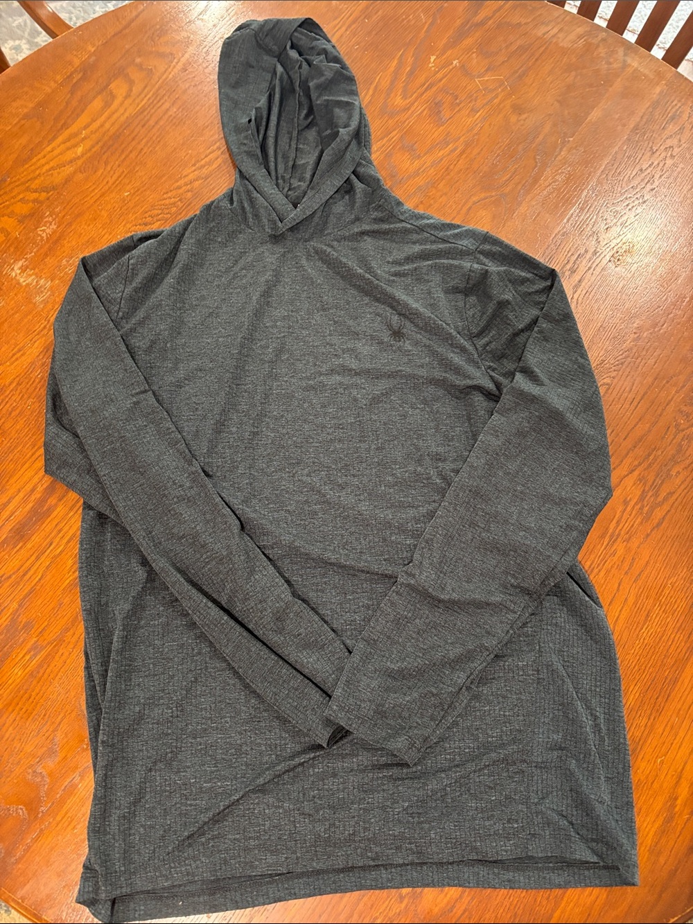 Spyder Men's Dark Charcoal Hooded Long-Sleeve Pullover